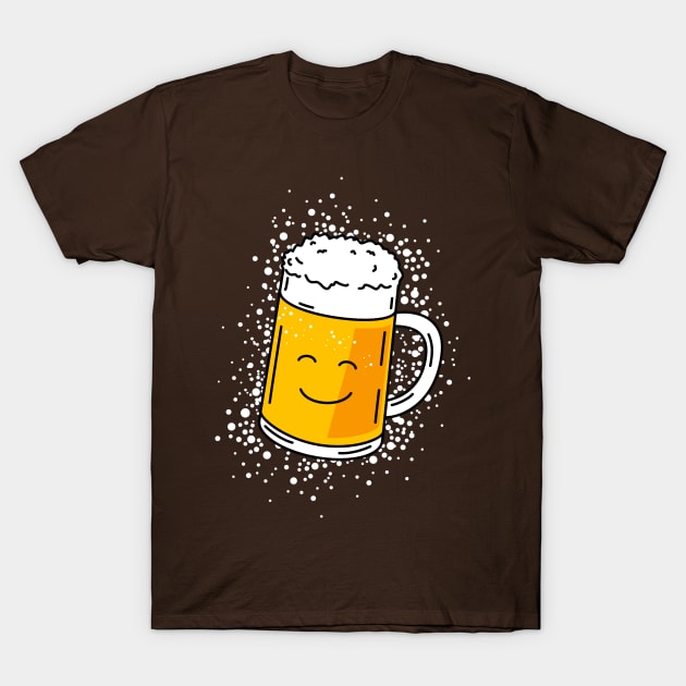 Happy beer mug T-Shirt by hyperactive